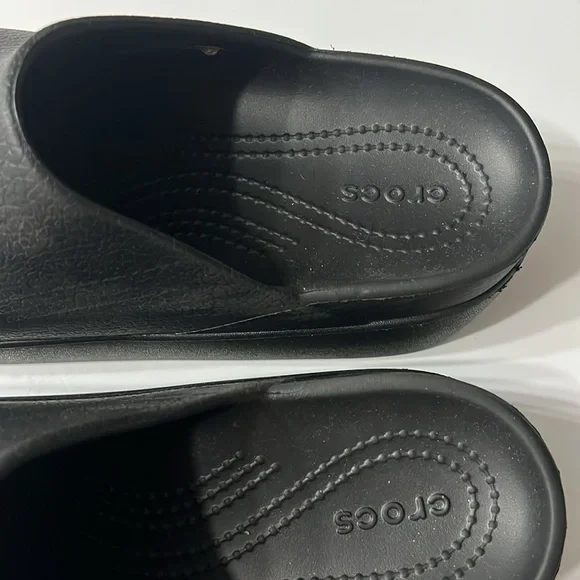 CROCS Black Comfort Clogs - Picture 3 of 6